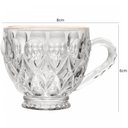 Ver imagem 2 de Jogo 6 Xícaras Café Curto 80ml Fio de Ouro Vidro Lile Lyor Cafezinho Clínica Atendimento Recep