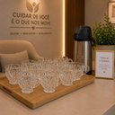 Ver imagem 6 de Jogo 6 Xícaras Café Curto 80ml Fio de Ouro Vidro Lile Lyor Cafezinho Clínica Atendimento Recep