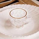 Ver imagem 3 de Jogo 6 Xícaras Café Curto 80ml Fio de Ouro Vidro Lile Lyor Cafezinho Clínica Atendimento Recep