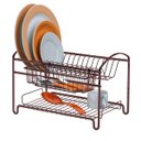 Ver imagem 1 de Escorredor de Louças 2 Andares Para 16 Pratos Cozinha Luxo - Bronze