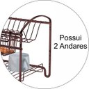 Ver imagem 2 de Escorredor de Louças 2 Andares Para 16 Pratos Cozinha Luxo - Bronze