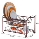 Ver imagem 4 de Escorredor de Louças 2 Andares Para 16 Pratos Cozinha Luxo - Bronze
