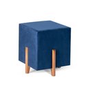 Ver imagem 1 de Kit 02 Puffs Quadrado Decorativos em Suede na Cor Marinho