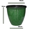Vaso Decorativo para Plantas Grandes Auto Brilho para Sala (liso/verde-musgo) - 2