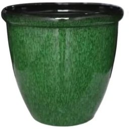 Vaso Decorativo para Plantas Grandes Auto Brilho para Sala (liso/verde-musgo) - 1