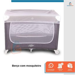 Berço Cercadinho Desmontável Portátil Chiqueirinho Confort Cinza - 6