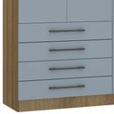 Ver imagem 4 de Guarda Roupa Solteiro 132cm 3 Portas 4 Gavetas Delphi Avelã/grey L01 - Mpozenato