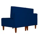 Ver imagem 3 de Poltrona Decorativa Alice Pés Trapézio Suede Azul Marinho Escuro - Ds Estofados
