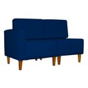 Ver imagem 2 de Poltrona Decorativa Alice Pés Trapézio Suede Azul Marinho Escuro - Ds Estofados
