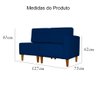 Poltrona Decorativa Alice Pés Trapézio Suede Azul Marinho Escuro - Ds Estofados - 5