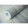 Papel de Parede Importado tnt Listrado Azul Cinza off White - 5