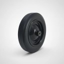 Ver imagem 1 de Roda Pneu Eixo 1" Aro 8" Maciço 43mm Carrinho Mão/carriola/plataforma Preto