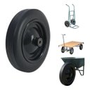 Ver imagem 2 de Roda Pneu Eixo 1" Aro 8" Maciço 43mm Carrinho Mão/carriola/plataforma Preto