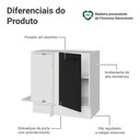 Ver imagem 3 de Balcão de Canto 1 Porta (sem Tampo) Branco/Preto Agata Madesa