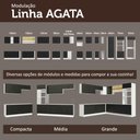 Ver mais imagens de Balcão de Canto 1 Porta (sem Tampo) Branco/Preto Agata Madesa