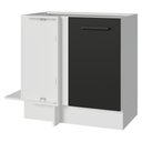 Ver imagem 1 de Balcão de Canto 1 Porta (sem Tampo) Branco/Preto Agata Madesa
