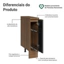 Ver imagem 3 de Balcão Porta-Temperos 20 cm 1 Porta Rustic/Preto Lux Madesa