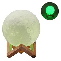 Luminária 3d Lua Cheia Touch Rgb Abajur Decoração Led Usb - 4