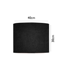 Ver imagem 2 de Lustre Pendentre de Linho Iluminação Sala Quarto Luxo:preto/fio Branco