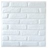 Kit com 4 Revestimento 3d Placa De Pvc 50cm X 50 Cm Paredes E Tetos Alto Relevo TIJOLO BRANCO - 1