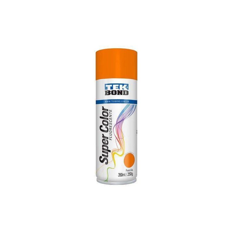 Tinta Spray Fluorescente Laranja 350ml /250g - Tekbond