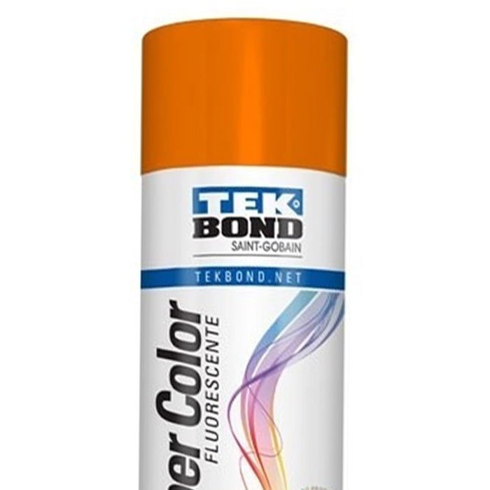 Tinta Spray Fluorescente Laranja 350ml /250g - Tekbond - 3