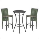 Ver imagem 1 de Mesa Bistrô e 2 Banquetas Roma Preta Corda Náutica Estofado 8 Trama Original