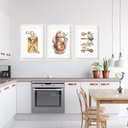 Ver imagem 2 de Kit 3 Quadros Grandes Cozinha de Vó 60x48cm:moldura Branca