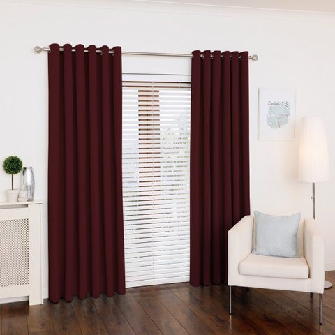Cortina Vinho Oxford 300x280 Sala/quarto Fabritex Enxovais