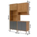 Ver imagem 4 de Armário de Cozinha Divina com Torre Quente 150 Cm 8 Portas Cinamomo/titanium