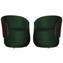 Ver imagem 1 de Kit 2 Poltronas para Recepção Confortável Orgânica - Veludo - Sv Decor:verde