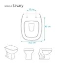 Ver imagem 3 de Tampa de Vaso Polipropileno Savary Branco para Bacia Eternit