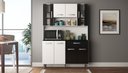Ver imagem 4 de Kit Cozinha 8 Portas 1 Gaveta Livia Branco/preto - Fdecor