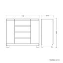 Ver imagem 3 de Cômoda Sapateira 04 Gavetas e 02 Portas Atena