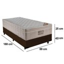 Ver imagem 4 de Cama Box Suede Solteiro + Colchão de Molas Ensacadas Ortobom Airtech Springpocket 88x188x65 Marrom