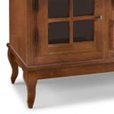 Ver imagem 4 de Conjunto Rack 60812 + Painel 50513 para Sala Pés Luiz Xv 2 Gavetas 2 Portas e Nicho Linz Móveis