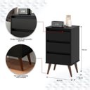Ver imagem 4 de Criado Mesa de Cabeceira Retrô com Gaveta Wood:Preto