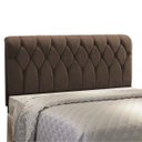 Ver imagem 1 de Cabeceira Miami Cama Box Casal 140 cm Suede Chocolate Amassado - JS Móveis