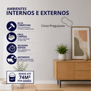 Ver imagem 2 de Tinta Acrílica Premium Fosco 3.6L Cor Cinza Preguiçoso Antimofo Baixo Odor Durín
