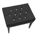 Ver imagem 2 de Puff Decorativo Londres Retangular Suede Grafite com Strass