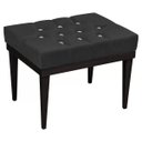 Ver imagem 1 de Puff Decorativo Londres Retangular Suede Grafite com Strass