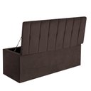 Ver imagem 2 de Calçadeira Baú Recamier Casal 140CM Kiara Courino Marrom - D A DECOR