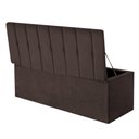 Ver imagem 3 de Calçadeira Baú Recamier Casal 140CM Kiara Courino Marrom - D A DECOR