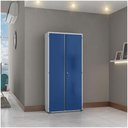 Ver imagem 3 de Armário Aço Escritório Fechadura 3 Prateleiras Ea303 Azul