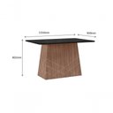 Ver imagem 3 de Mesa Para Sala De Jantar Líbia 1,35 X 0,90 Amêndoa