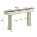Ver imagem 3 de Aparador para Sala 136cm com Travessa em Metal 100% Mdf Cor:louro e Luna com Dourado