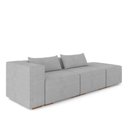 Ver imagem 2 de Sofá Versátil Sala de Estar Atlanta 318cm Modulado Veludo Cinza G52 - Gran Belo