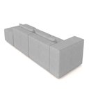Ver imagem 5 de Sofá Versátil Sala de Estar Atlanta 318cm Modulado Veludo Cinza G52 - Gran Belo
