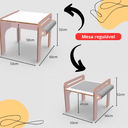 Ver imagem 2 de Mesa e Cadeira Infantil Educativa Evolutiva Montessori -cool - Branco