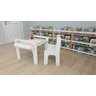 Mesa e Cadeira Infantil Educativa Evolutiva Montessori -cool - Branco - 6